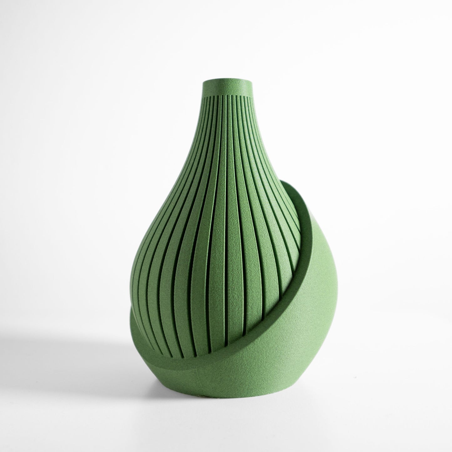 Modern Vase, Architectural Tabletop Accent, Organic Ripple Contour, Elegant Vessel