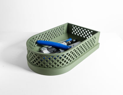 Desk Organizer, Countertop Bin, Workspace Tray, Home Catchall, Minimalist Storage