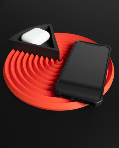 Elegant Tray Storage, Lidded Catchall, Bathroom Organizer, Bedside Desktop Caddy, Minimalist Ribbed Container