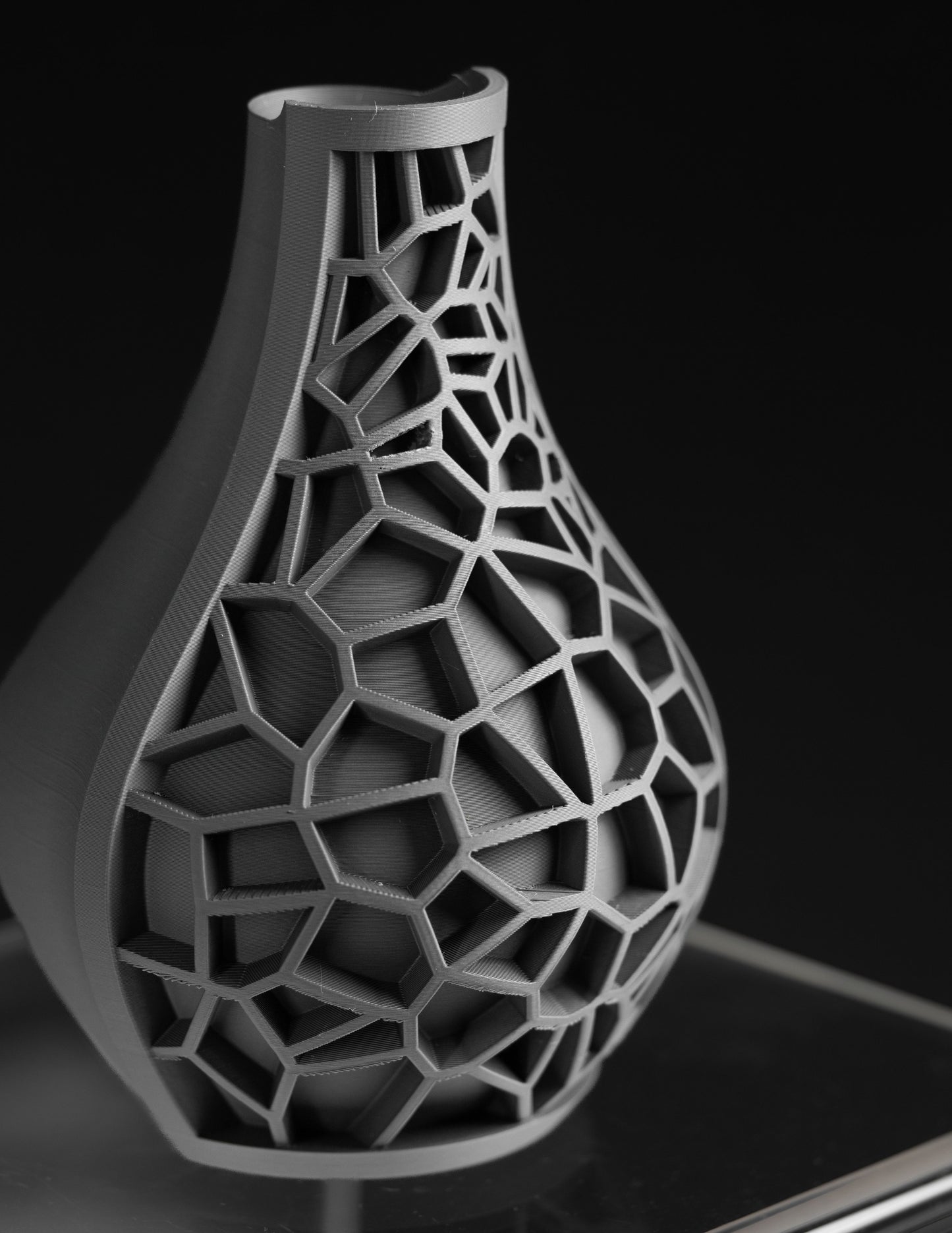 Modern Vase, Sculptural Table Vessel, Architectural Contemporary Mantel Accent Slate