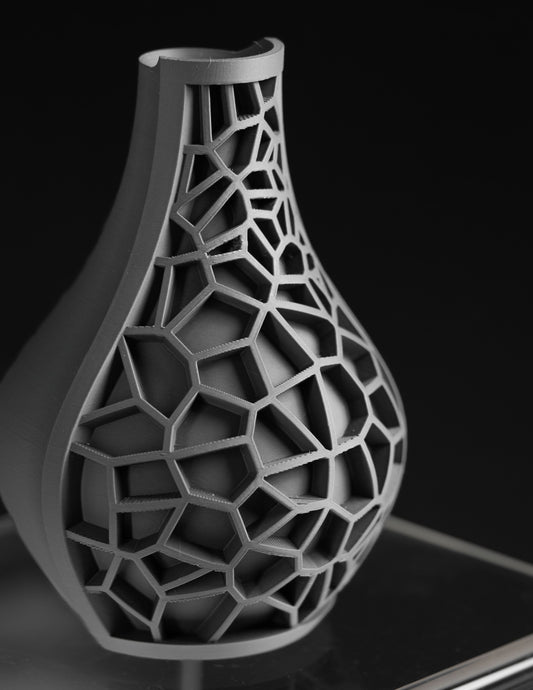 Modern Vase, Sculptural Table Vessel, Architectural Contemporary Mantel Accent Slate