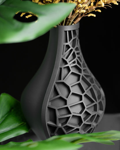 Modern Vase, Sculptural Table Vessel, Architectural Contemporary Mantel Accent Slate