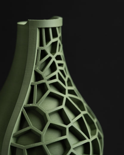 Modern Vase, Sculptural Table Vessel, Architectural Contemporary Mantel Accent Slate