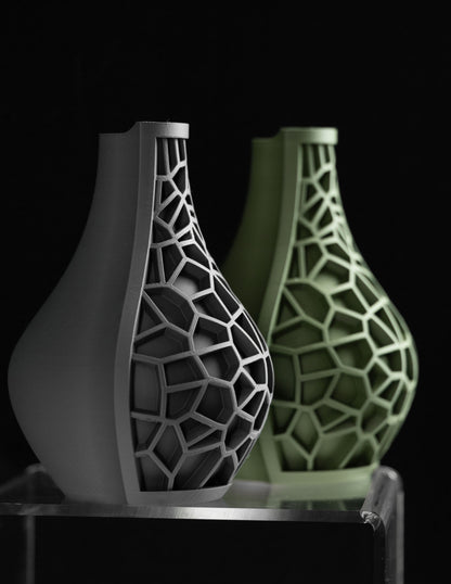 Modern Vase, Sculptural Table Vessel, Architectural Contemporary Mantel Accent Slate