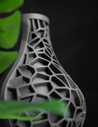 Modern Vase, Sculptural Table Vessel, Architectural Contemporary Mantel Accent Slate