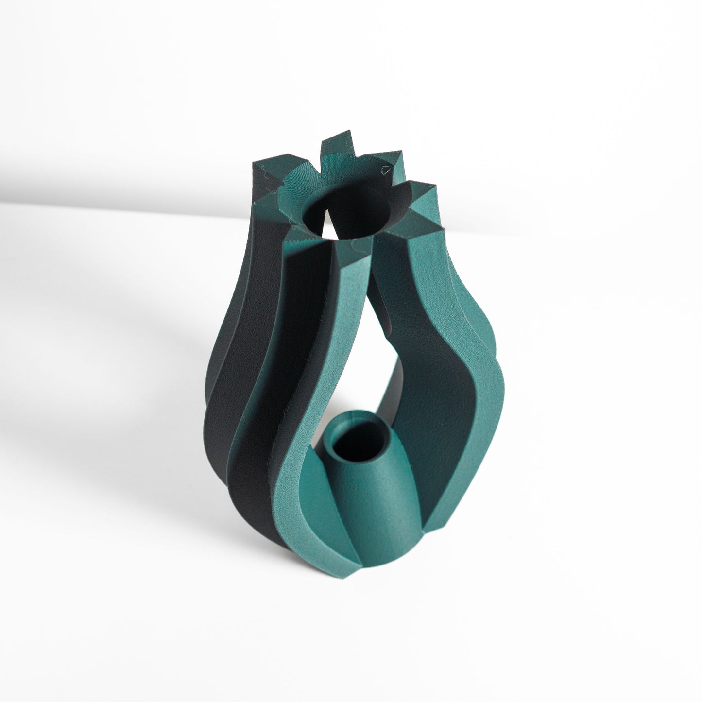 tabletop vase, contemporary ripple sculpture, minimalist flower holder, elegant accent