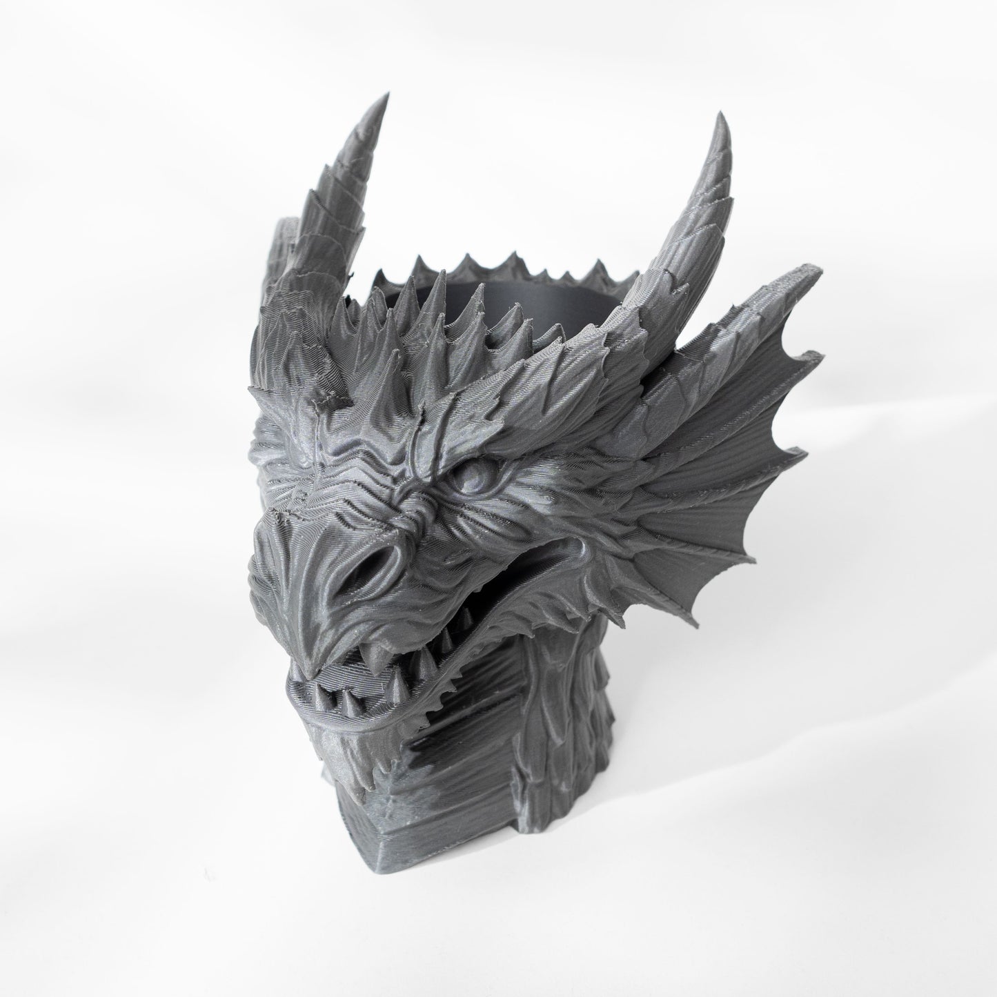 Planter Pot, Sculptural Dragon Statement, Art Deco Contemporary Workspace Accent
