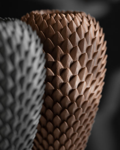 Tabletop Vase, Dragonscale Sculpture, Contemporary-inspired Flower Holder, Desk Accent