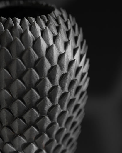 Tabletop Vase, Dragonscale Sculpture, Contemporary-inspired Flower Holder, Desk Accent