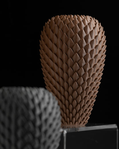 Tabletop Vase, Dragonscale Sculpture, Contemporary-inspired Flower Holder, Desk Accent