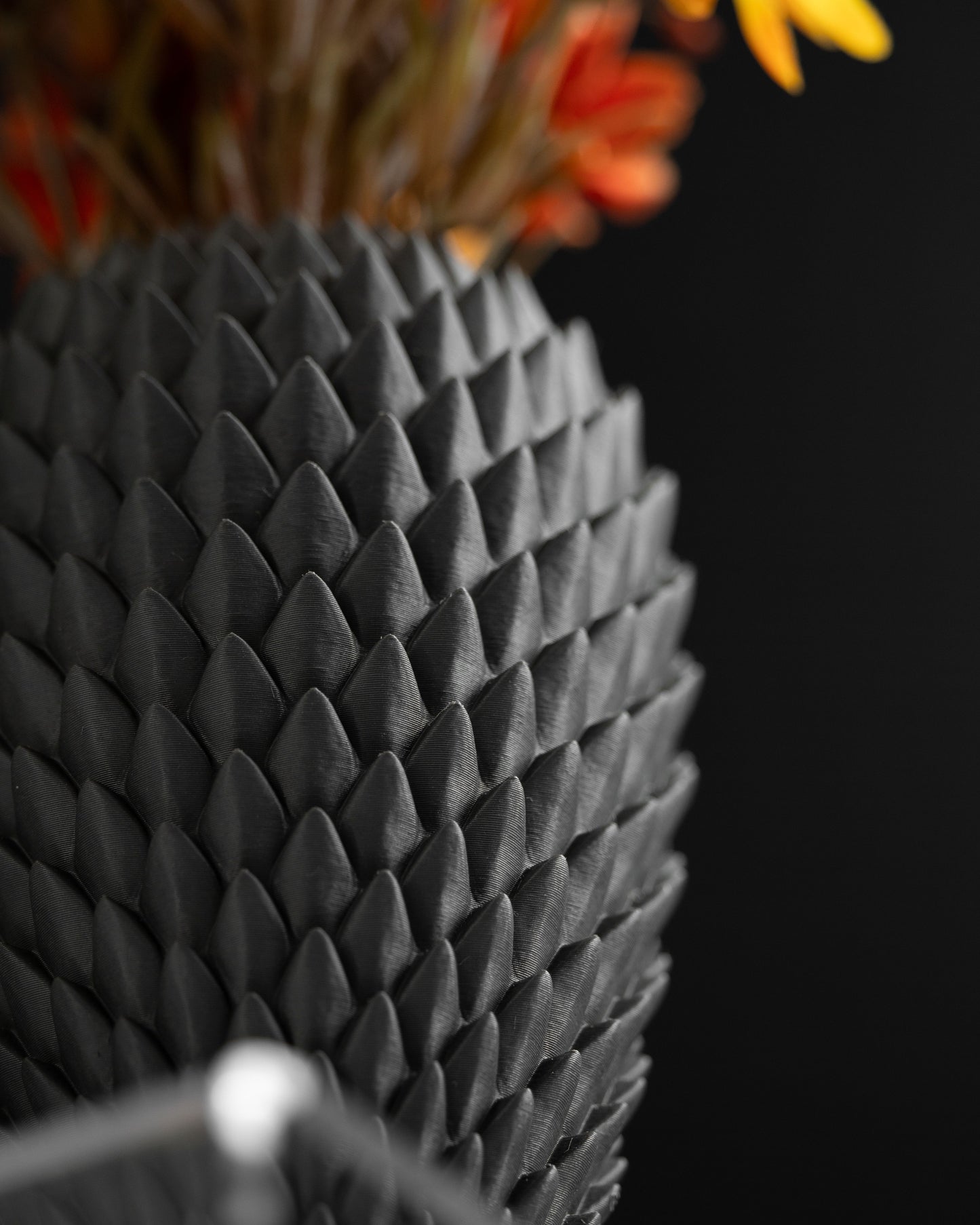 Tabletop Vase, Dragonscale Sculpture, Contemporary-inspired Flower Holder, Desk Accent