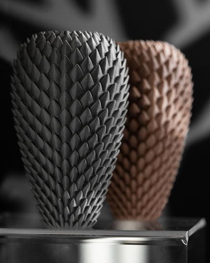 Tabletop Vase, Dragonscale Sculpture, Contemporary-inspired Flower Holder, Desk Accent