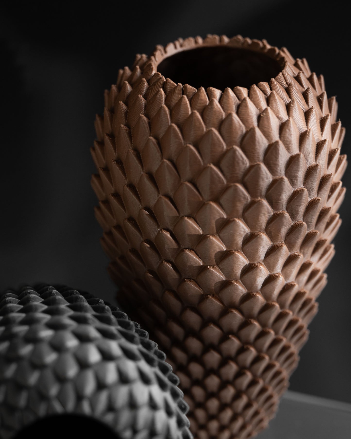 Tabletop Vase, Dragonscale Sculpture, Contemporary-inspired Flower Holder, Desk Accent