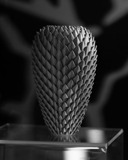 Tabletop Vase, Dragonscale Sculpture, Contemporary-inspired Flower Holder, Desk Accent