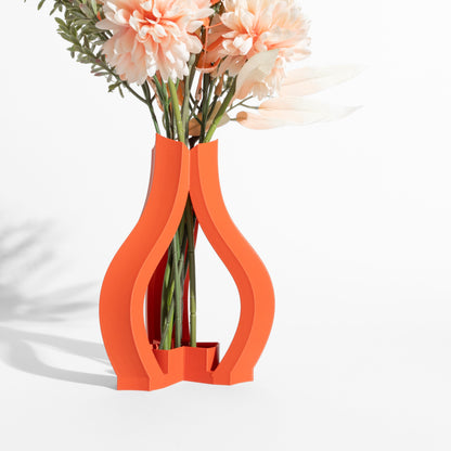 Modern Vase, Geometric Tabletop Sculpture, Minimalist Flower Holder, Japandi Mantel
