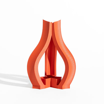 Modern Vase, Geometric Tabletop Sculpture, Minimalist Flower Holder, Japandi Mantel