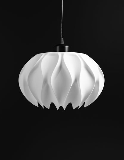 pendant light, minimalist japandi kitchen island shade, sculptural ceiling illuminator