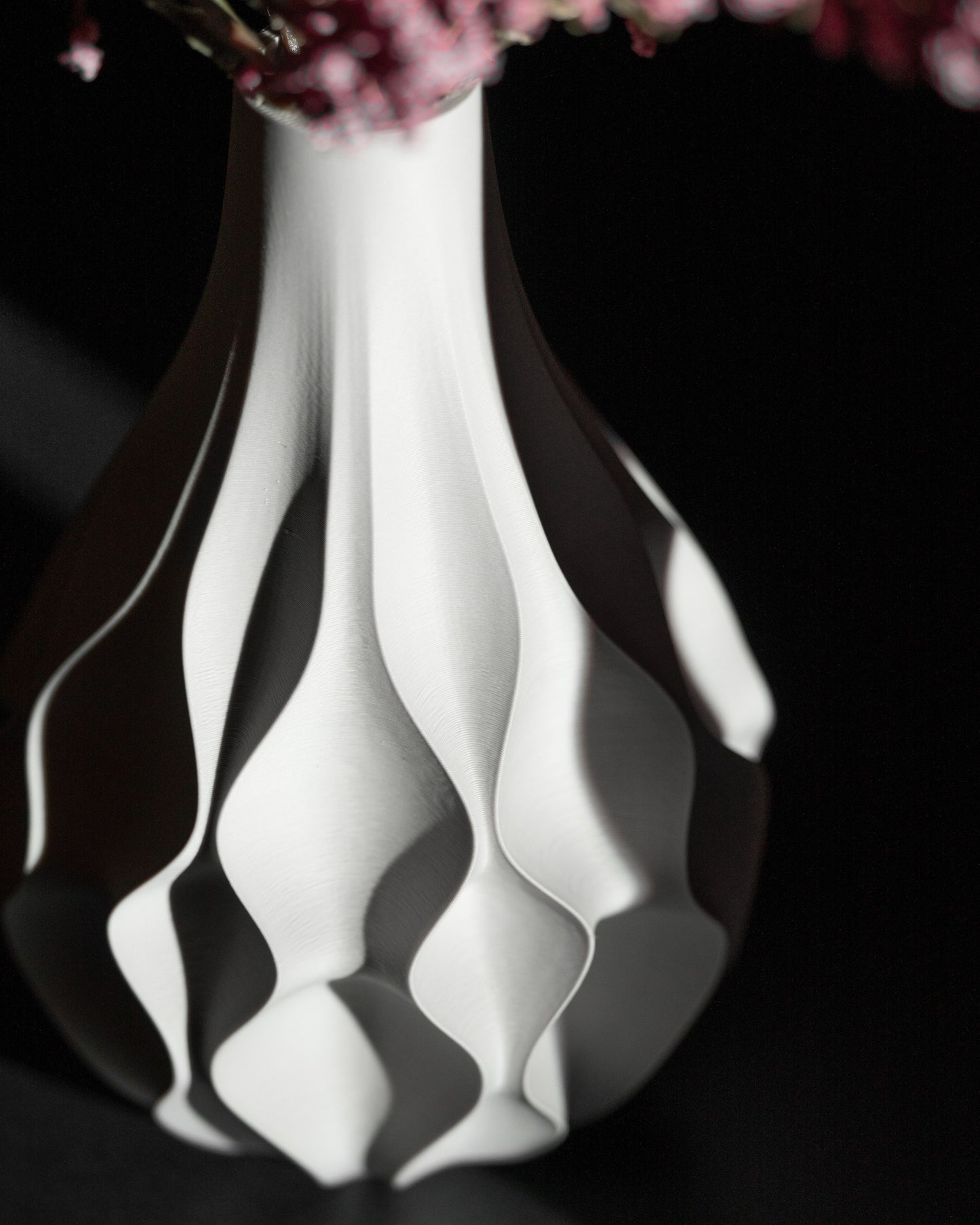 Geometric Vase, Textured Tabletop Flower Holder, Nordic Decorative Accent, Art Deco Sculpture