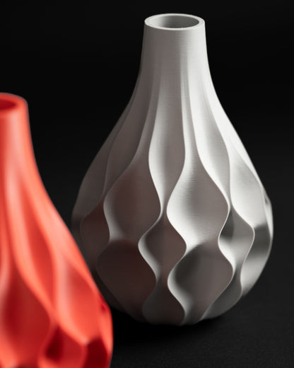 Geometric Vase, Textured Tabletop Flower Holder, Nordic Decorative Accent, Art Deco Sculpture