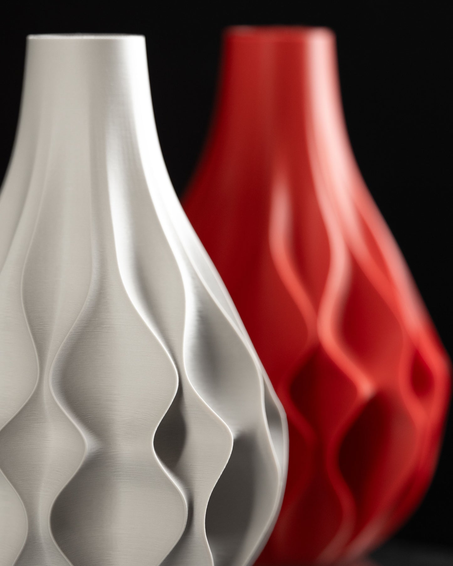 Geometric Vase, Textured Tabletop Flower Holder, Nordic Decorative Accent, Art Deco Sculpture