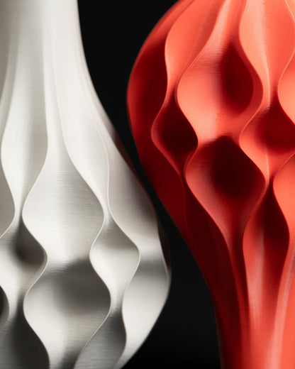 Geometric Vase, Textured Tabletop Flower Holder, Nordic Decorative Accent, Art Deco Sculpture