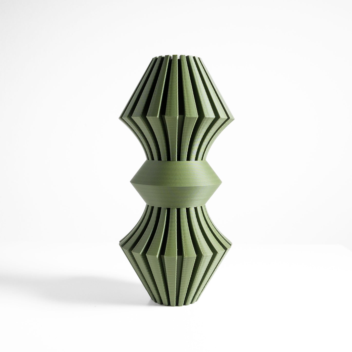 modern vase, geometric tabletop vessel, flower holder mantelpiece accent midcentury