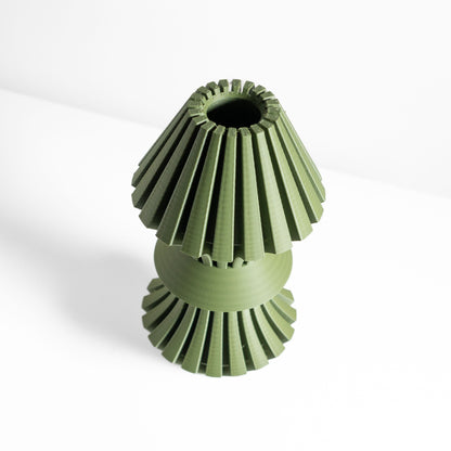 modern vase, geometric tabletop vessel, flower holder mantelpiece accent midcentury