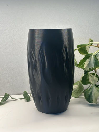 Flame TwistOriginal  Decorative Vase, Stylish Minimalist Spiral Tabletop Flower Holder, Contemporary-Textured Art Deco Accent