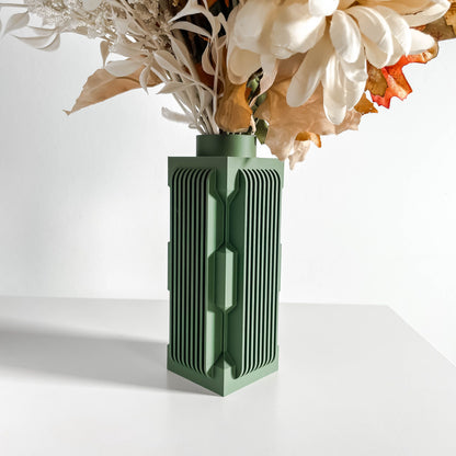 Sculptural Vase, Curved Ceramic Look Floral Holder Tabletop Display Contemporary