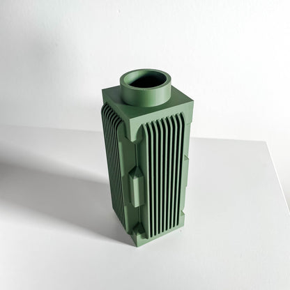 Sculptural Vase, Curved Ceramic Look Floral Holder Tabletop Display Contemporary