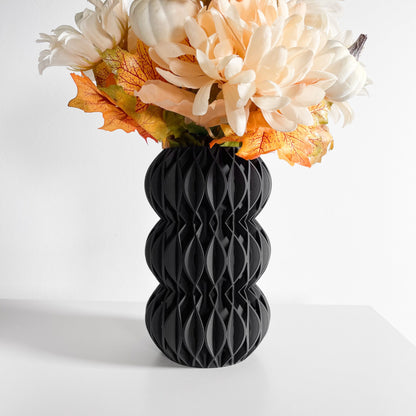 Modern Vase, Minimalist Organic Tabletop Accent, Nordic Sculptural Flower Holder