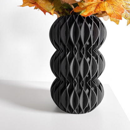 Modern Vase, Minimalist Organic Tabletop Accent, Nordic Sculptural Flower Holder