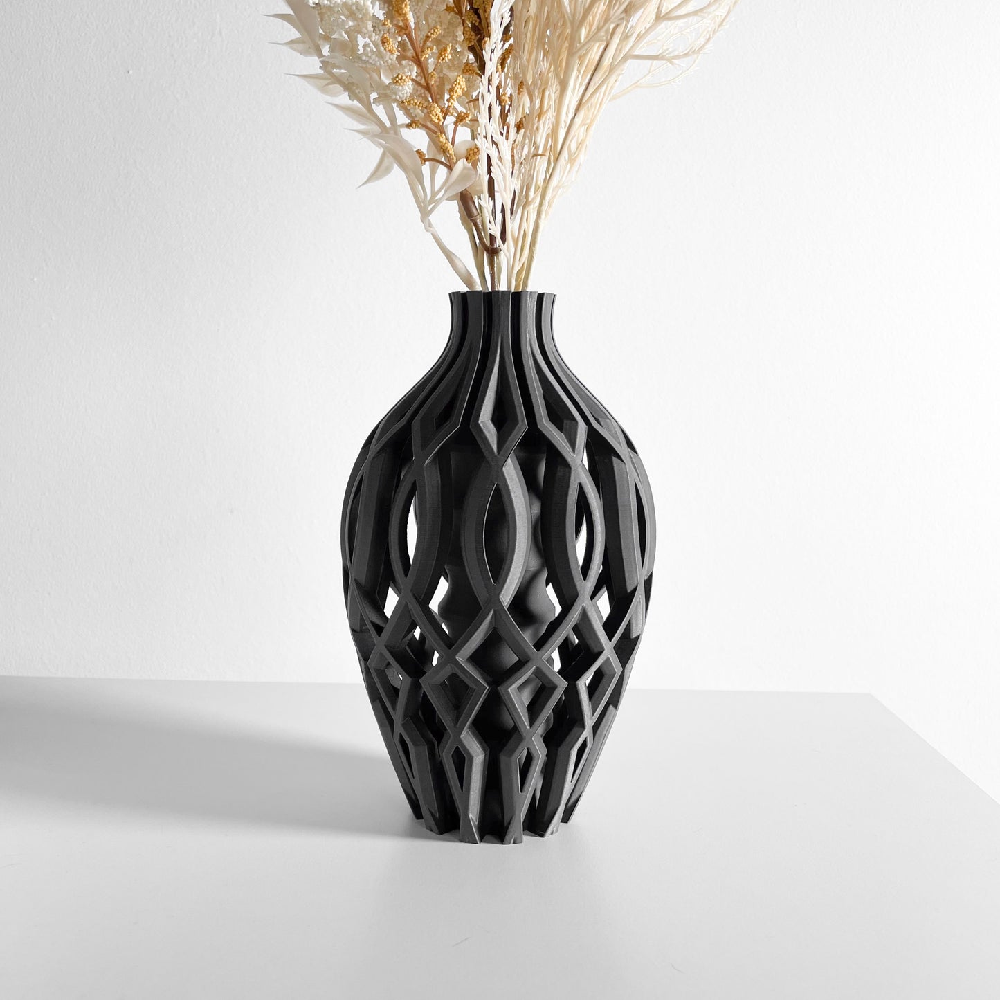 Modern Vase, Ripple Centerpiece, Tabletop Floral Display, Minimal Organizer Elegance