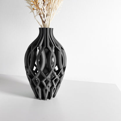 Modern Vase, Ripple Centerpiece, Tabletop Floral Display, Minimal Organizer Elegance