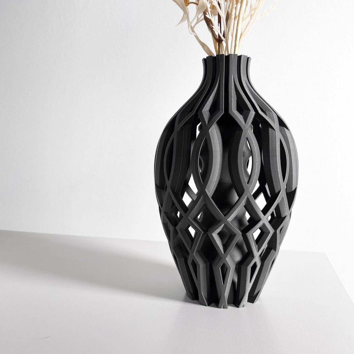 Modern Vase, Ripple Centerpiece, Tabletop Floral Display, Minimal Organizer Elegance