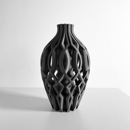 Modern Vase, Ripple Centerpiece, Tabletop Floral Display, Minimal Organizer Elegance