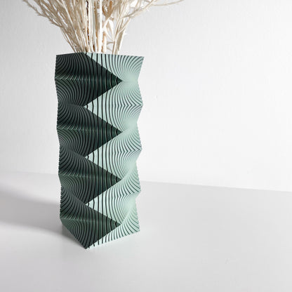 Modern Vase, Sculpted Dining Table Flower Display, Contemporary Workstation Accent, Casual Everyday Studio Workspace