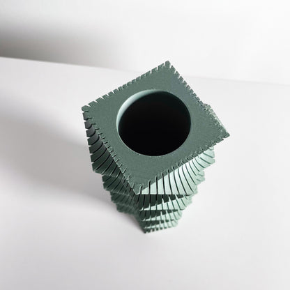 Modern Vase, Sculpted Dining Table Flower Display, Contemporary Workstation Accent, Casual Everyday Studio Workspace