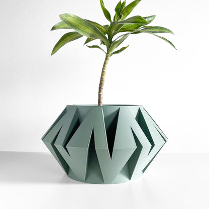 Planter Pot, Sculptural Succulent Holder, Herb Container, Architectural Modern Accent