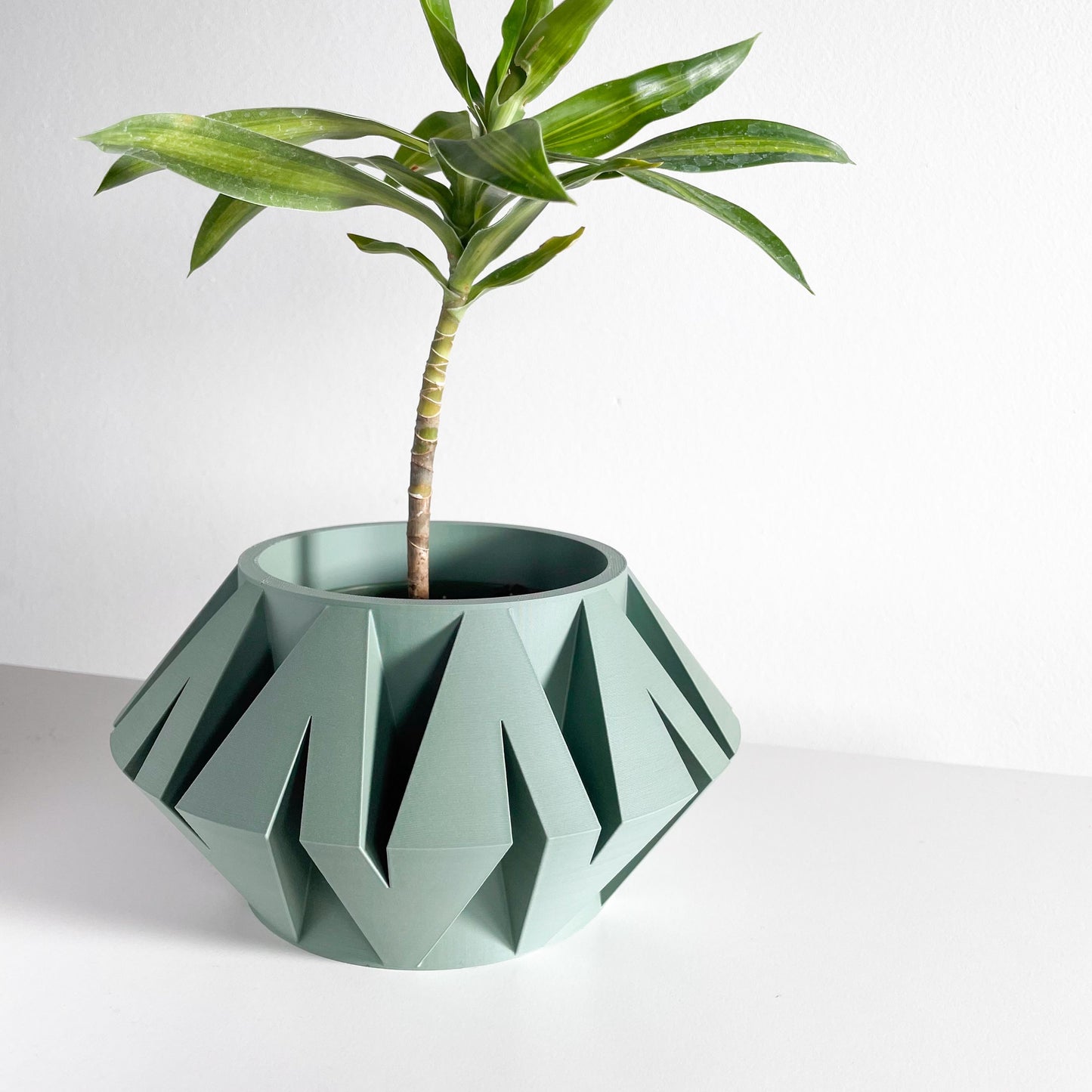 Planter Pot, Sculptural Succulent Holder, Herb Container, Architectural Modern Accent