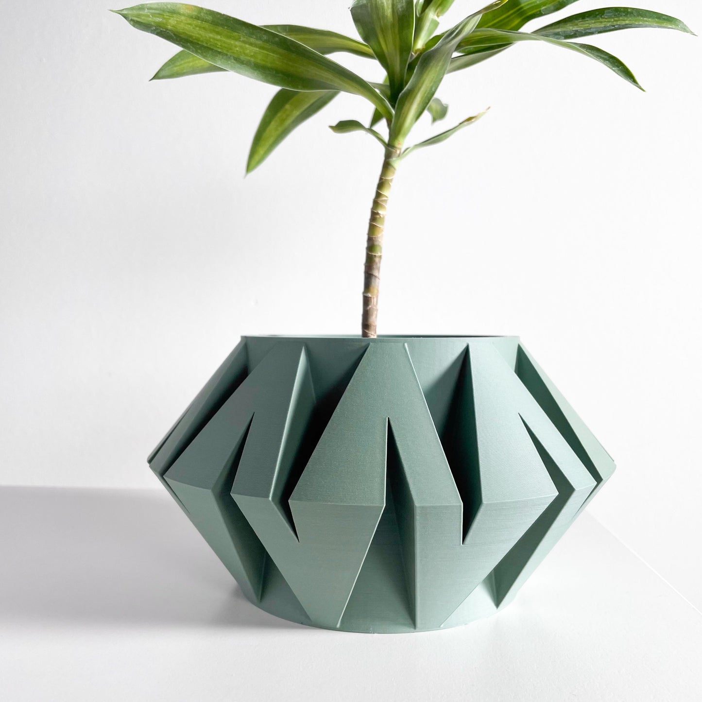 Planter Pot, Sculptural Succulent Holder, Herb Container, Architectural Modern Accent