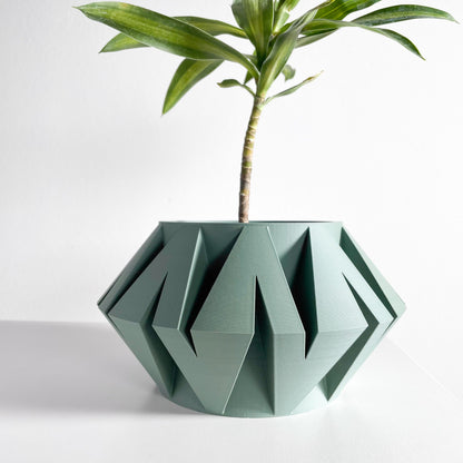 Planter Pot, Sculptural Succulent Holder, Herb Container, Architectural Modern Accent