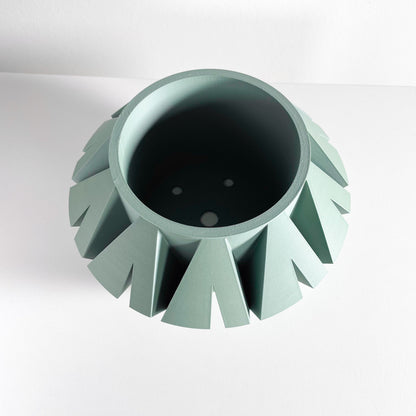 Planter Pot, Sculptural Succulent Holder, Herb Container, Architectural Modern Accent