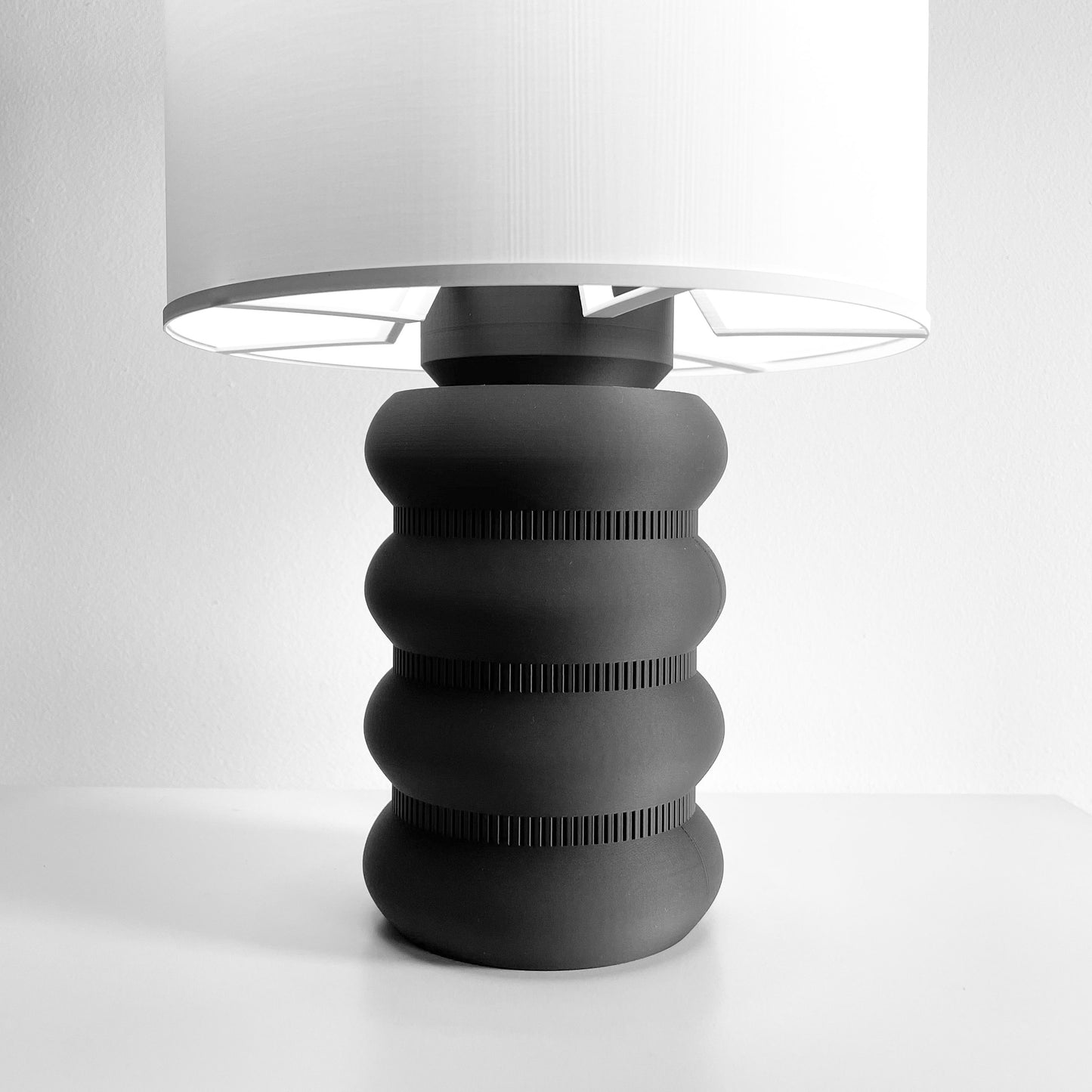 Table Lamp, Sculptural Ambient Lighting, Bedside Nightstand Accent, Japandi Minimalist