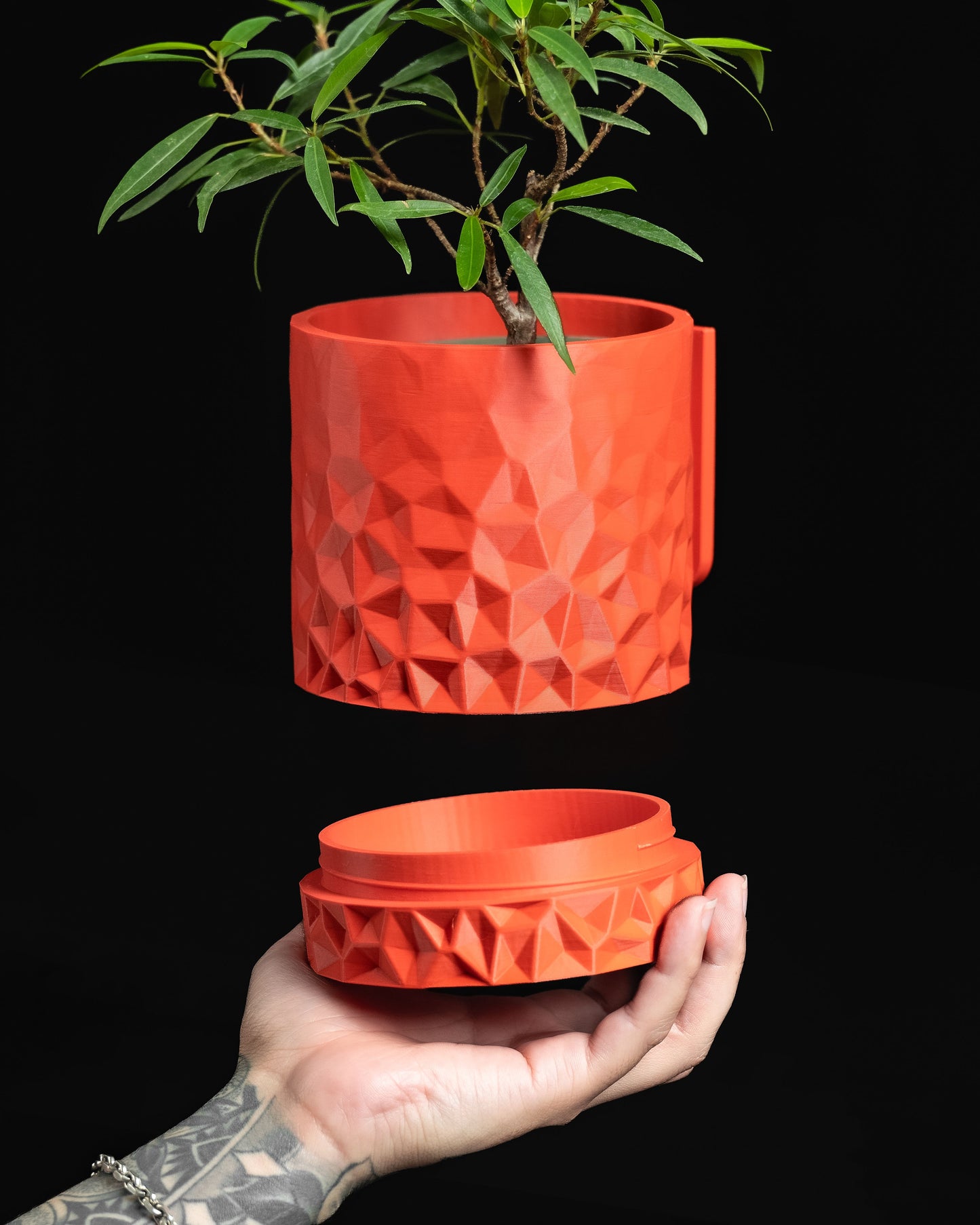 Wall Planter, Architectural Geometric Herb Holder, Nordic Sculptural Desk Organizer