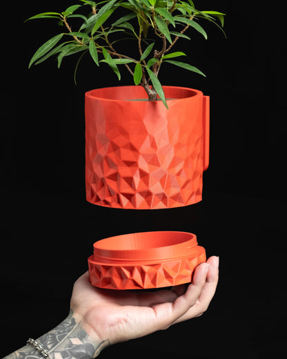 Wall Planter, Architectural Geometric Herb Holder, Nordic Sculptural Desk Organizer