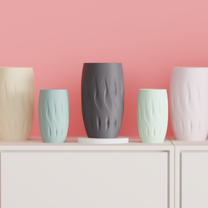 Flame TwistOriginal  Decorative Vase, Stylish Minimalist Spiral Tabletop Flower Holder, Contemporary-Textured Art Deco Accent