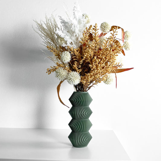 modern vase, minimalist curvilinear bud holder, scandinavian tabletop display, mantel