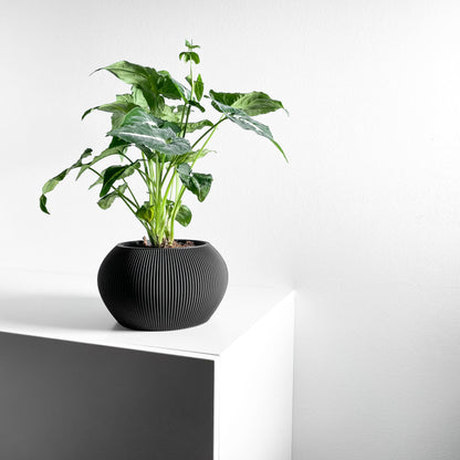 planter pot, sculptural indoor container, greenery holder, elegant desktop organizer