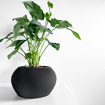 planter pot, sculptural indoor container, greenery holder, elegant desktop organizer